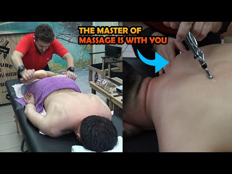 ASMR MASTER BARBER BODY MASSAGE 💈LOUD CRACK💈 head, back, foot, leg, elbow, ear, face massage #asmr