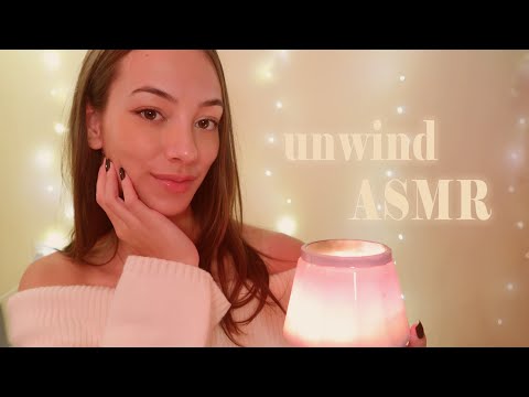 ASMR ✨ Unwind and Reset (candles, words of affirmation, plucking, breathing, gentle whispers ...) 🤍