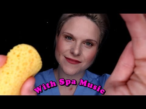 A Relaxing ASMR Spa Facial:  Personal Attention, Layered Sounds & Spa Music