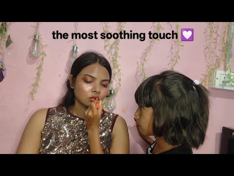 Asmr: Cute Makeup & Hair Makeover by Sania✨💄 soft touch gentle cream application, relaxing makeup 💄