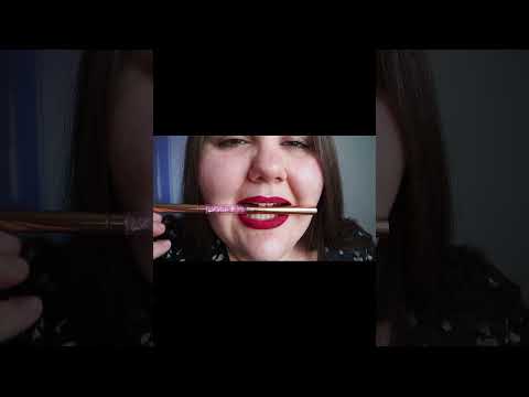 ASMR: Lightly chewing on a plastic stick with a metal tip