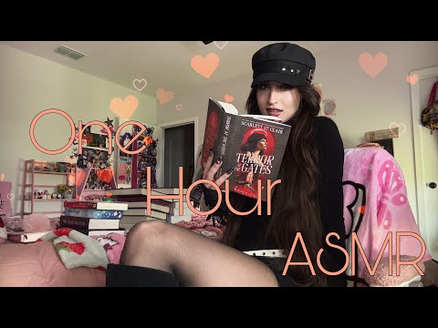 ONE HOUR ASMR (Book Tapping, Gripping, Upclose Whispering) Book Haul