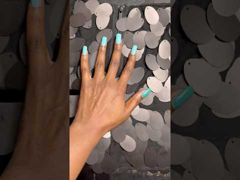 ASMR Large Black Sequin Scratching 🖤 Blue Nails .