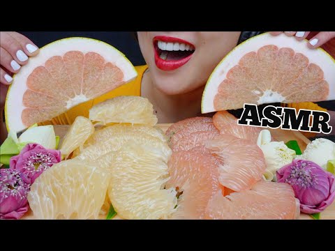 ASMR POMELO (FRESH FRUIT SOFT RELAXING EATING SOUNDS) NO TALKING | SAS-ASMR