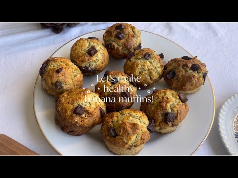 ‧₊˚ ⋅ Healthy & Easy Banana Muffin Recipe ‧₊˚ ⋅