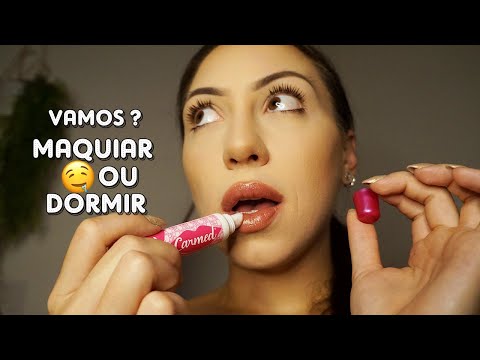 ASMR VOU TE MAQUIAR DE FORMA SUAVE PARA CAUSAR SONO