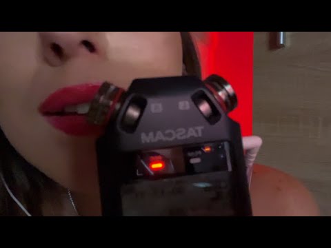 ASMR VERY CLOSE-UP FACE KISSES AND MOUTH SOUNDS (TASCAM)