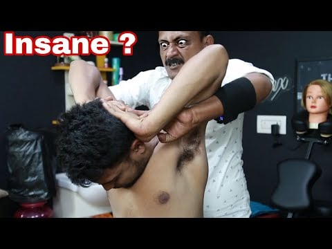 The Big Eye Barber Spine Cracking Body Massage ASMR | Neck Crack & Ear Cracking Head Massage ASMR
