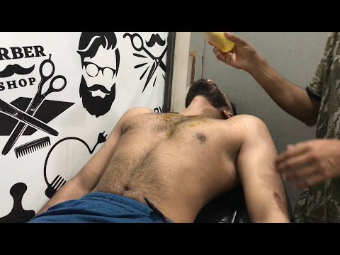 Incredible ASMR Relaxation Chest Massage | Deep Tissue Upperbody Massage by barber | 💈