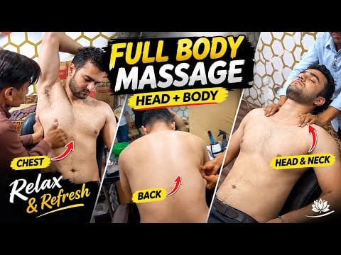 Full Body Massage ASMR | Head, Neck, Chest & Back Relaxation 💆‍♂️