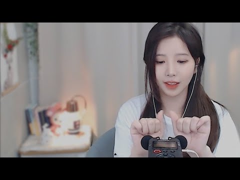 한국어ASMR new타스캠과 함께 온 잠이오는 귀청소asmr+핸드사운드 l whispering