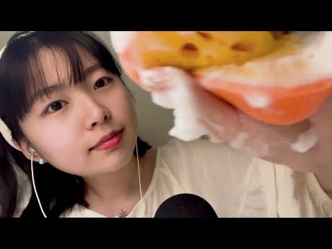 ASMR Washing Your Face | Tingly Sponge & Bubble sounds 🫧