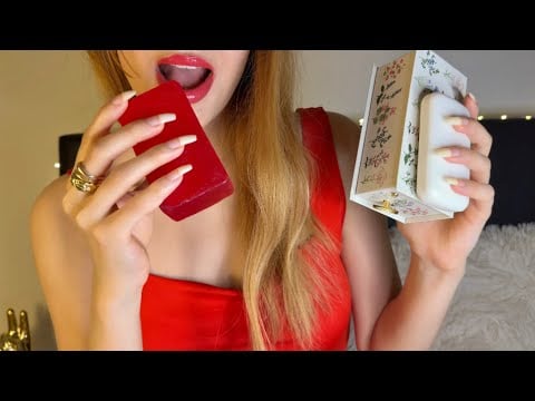 ASMR Soap Scratching, Scraping, Tapping, Lather & Unboxing with Long Natural Nails (No Talking )🧼🫧