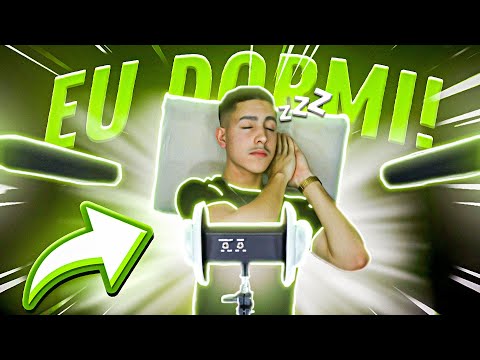 EU DORMI MUITO RÁPIDO FAZENDO ESSE ASMR!!! *3 MICROFONES*