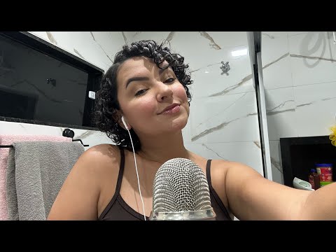 ASMR: ME MAQUIANDO- SONS DE MAQUIAGEM, VOZ SUAVE, SUSURROS E TAPPING