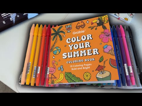 ASMR Lofi color with me 🖍️- 🍦💋🍉