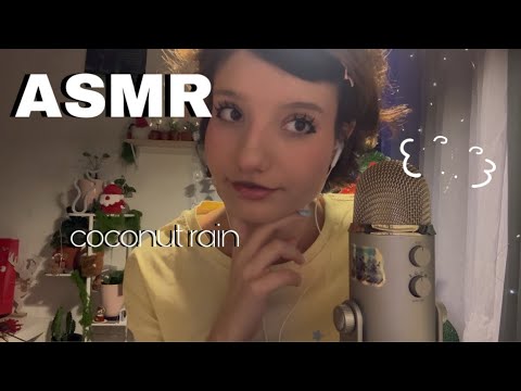 𑣲ASMR || Coconut rain 🥥🌧️