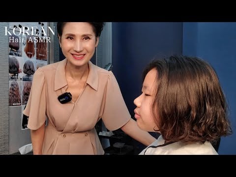 미용실 ASMR 어린이 디지털 셋팅펌(두바퀴)정도 와인딩 Aaron's digital setting perm (two wheels) winding