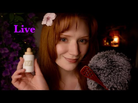 ASMR😴 Honey spoon, Light gloves,Spit painting,Kisses, Fluffy mic, Wooden Skin care,Coconut rain💛