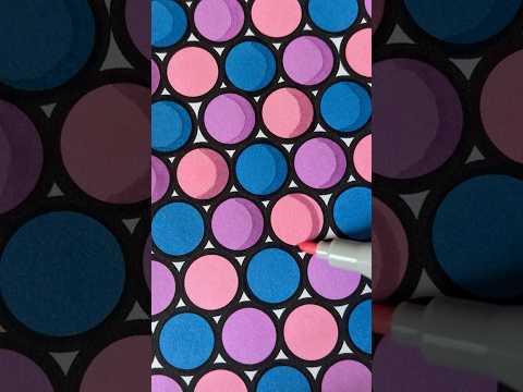 Oddly Satisfying Coloring Wednesday 💙💜🩷 #satisfyingpatterns #oddlysatisfyingvideos #asmrcoloring