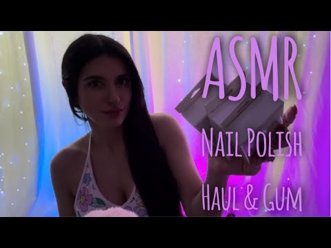 ASMR Gum Chewing Whispered Nail Polish Haul 💅🏻