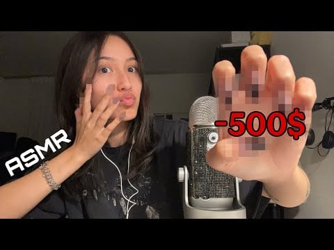 ASMR ☆ Fast & Aggressive Triggers w/ Nails that costs me 500$ (mouth sounds, rambles,..)