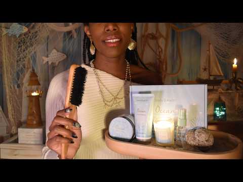 ASMR Real Ocean Spa Day 🐚 Hair & Facial Care for Deep Sleep
