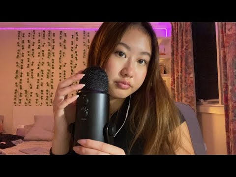 ASMR slow mic scratching (with and without cover)