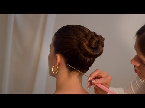 ASMR Perfectionist Ballerina Bun Hair Styling 🩰 💕 (Whisper, Real Person)