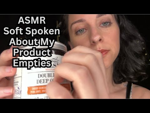 ASMR Soft Spoken Product Empties with Face Touching & Tapping