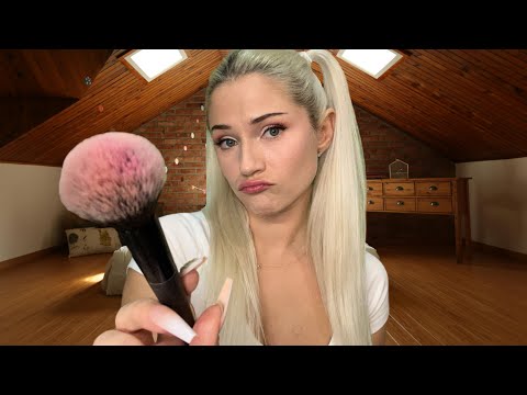 ASMR Toxic Friend Secretly in Love With You Does Your Valentine's Day Makeup (WLW Roleplay)