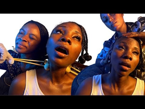 ASMR ear eating, ear licking spit painting deep ear cleaning 