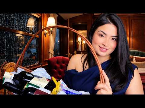 🚆ASMR— COMISSÁRIA DO TREM NOTURNO prepara sua cabine para dormir!