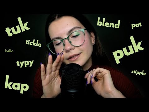 ASMR | najbardziej relaksujące słowa wyzwalacze // relaxing trigger words (typy, blend, puk, kap)
