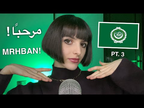 ASMR Teaching You Basic Arabic 🇸🇦/🇦🇪/🇪🇬 ( أنا أعلمك اللغة العربية الأساسية ) PT. 3