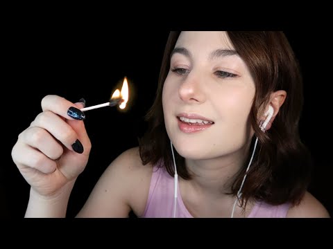 ASMR Match Lighting Triggers 🔥  | Soft Spoken | Tapping | Scratching | Mic Blowing | Rambling