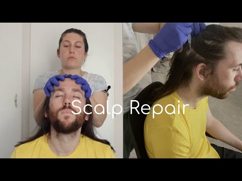 Scalp Check with Combing and Serum Treatment - Real Person ASMR