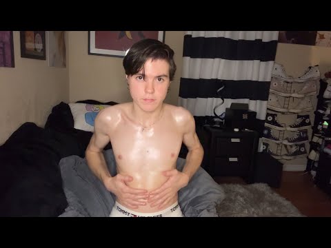 ASMR - Body Oil & Chest/Arm Sounds