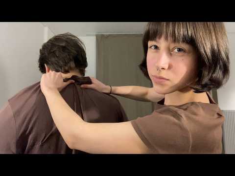 asmr on a real person - massage, hairplay, tests, reiki