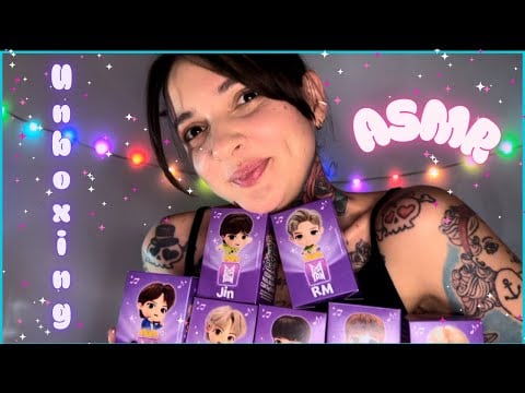 ASMR | UNBOXING TINY TAN MCDONALD’S - ESPECIAL BTS 💜 ( TAPPINGS - SUSSURROS) 
