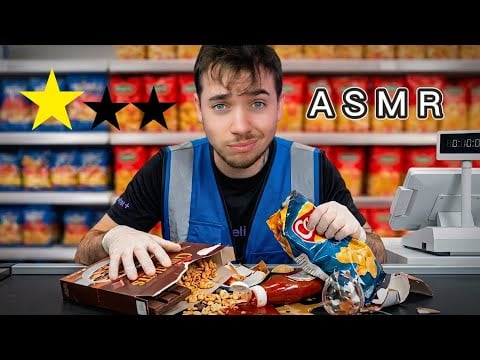 #ASMR : JE SUIS LE PIRE CAISSIER D'ACTION ⭐️⭐️⭐️