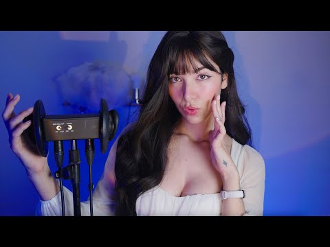 ASMR Unintelligible 3DIO Up Your Ears (Mouth Sounds)