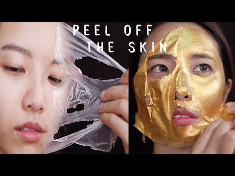 ASMR 얼굴 피부껍질 벗기기 (peel off,쾌감asmr,필오프팩,탄산팩)꿀꿀선아