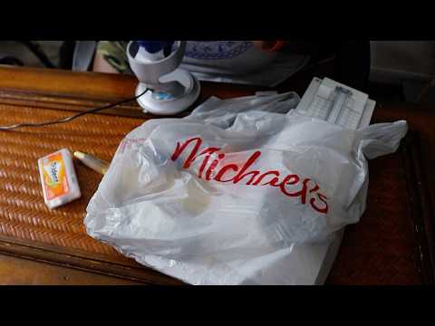 Micheals Craft Scrapbook Junk Journal Supply Haul ASMR Chewing Gum | Trident Tropical Flavor