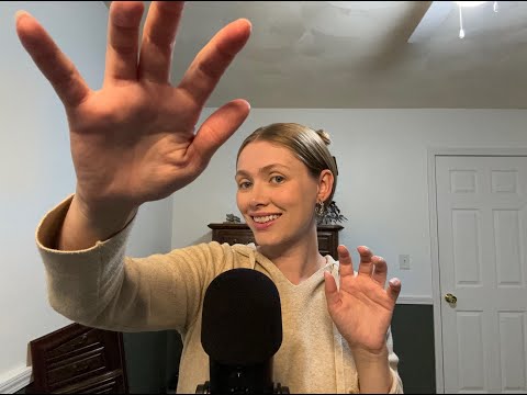 ASMR Hand Movements Up Close & Far Away With Mouth Sounds