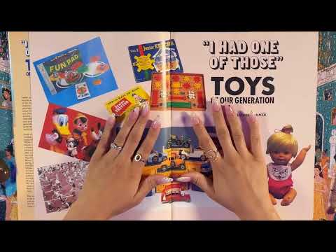 ASMR Tapping and Tracing a Vintage Toy Book 📖