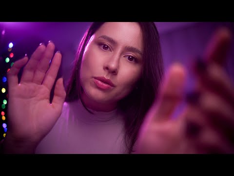 ASMR Plucking negative energies ✂✨ hand sounds, mouth sounds, hand movements 💤 Minimal talking