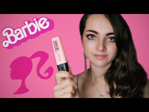 ASMR BARBIE con OBJETOS de COLOR ROSA (asmr español)