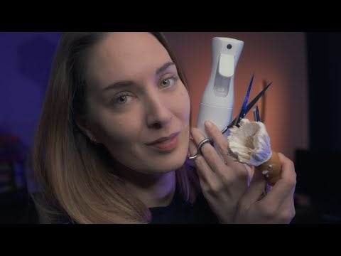 Gentle ASMR Barbershop Roleplay – Realistic Razor Shave & Haircut