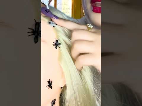 Bugs plucking 🐜💆🏻‍♀️ #asmr #satisfying #visualtingle #asmrmassage #asmrscratching #shorts
